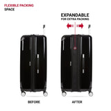 SwissGear 7786 Hardside Expandable Luggage with Spinner Wheels, Black, Checked - Large 27 - Inch