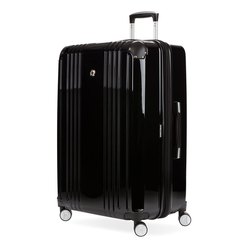 SwissGear 7786 Hardside Expandable Luggage with Spinner Wheels, Black, Checked - Large 27 - Inch