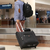 SwissGear 7895 Premium Rolling Garment Bag, Bonus Hanging Feature, Men's and Women's, Carry - on Luggage - Grey Heather