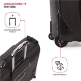 SwissGear 7895 Premium Rolling Garment Bag, Bonus Hanging Feature, Men's and Women's, Carry - on Luggage - Grey Heather