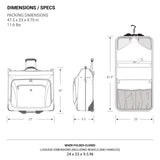 SwissGear 7895 Premium Rolling Garment Bag, Bonus Hanging Feature, Men's and Women's, Carry - on Luggage - Grey Heather