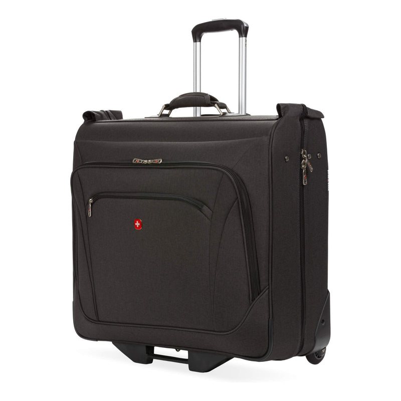 SwissGear 7895 Premium Rolling Garment Bag, Bonus Hanging Feature, Men's and Women's, Carry - on Luggage - Grey Heather