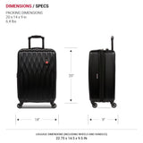 SwissGear 8018 Expandable Luggage, Hard Shell Carry - On Luggage with Spinner Wheels