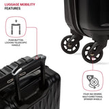 SwissGear 8018 Expandable Luggage, Hard Shell Carry - On Luggage with Spinner Wheels