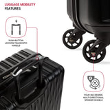 SwissGear 8018 Expandable Luggage, Hard Shell Large Luggage with Spinner Wheels