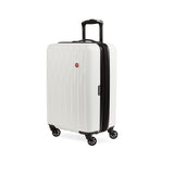 SwissGear 8018 Hardside Expandable Luggage with Spinner Wheels, White, Carry-On 20-Inch