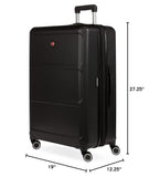 SwissGear 8090 Hardside Expandable Luggage with Spinner Wheels, Black, Checked - Large 28 - Inch
