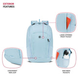 SwissGear 8119 Laptop Backpack, Light Blue, 19 In