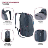 SwissGear 8175 Laptop Backpack, Navy/Grey Heather, 18 Inches