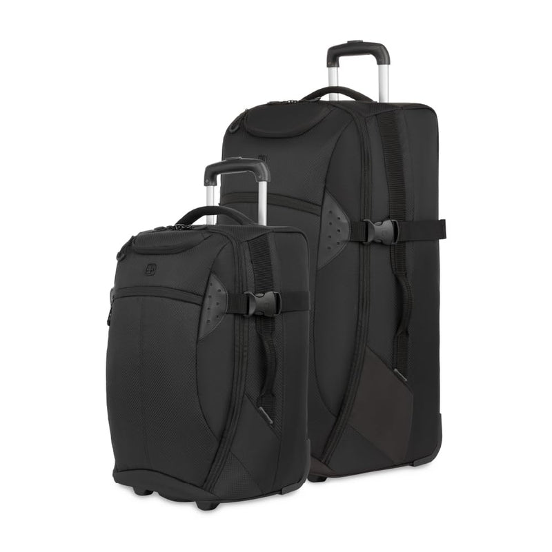 SwissGear Apex Exec Wheeled Rolling Duffel Bag, Black, 2 - Piece Set (20/28)
