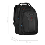 SwissGear Carbon II Black Notebook Backpack - Fits Apple Macbook Pro 15 inch and 17 inch