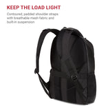 SWISSGEAR Cecil 18 - Inch Laptop Backpack Fits 16 - Inch Laptop, Travel Daypack with Organizer Pockets, Water Bottle Holders & Padded Straps – Black Hex