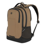 SWISSGEAR Cecil 18-Inch Laptop Backpack Fits 16-Inch Laptop, Travel Daypack with Organizer Pockets, Water Bottle Holders & Padded Straps – Pastel Brown/Black