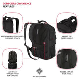 SwissGear Civic Pro Laptop Backpack, Black, 18"x13.25"x7"