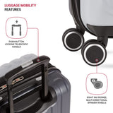 SwissGear Duet Expandable Luggage, Hard Shell Carry - On Luggage with Spinner Wheels