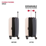 SwissGear Duet Expandable Luggage Set, 3 - Piece Hardside Luggage Set with Spinner Wheels