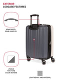 SwissGear Duet Expandable Luggage Set, 3 - Piece Hardside Luggage Set with Spinner Wheels