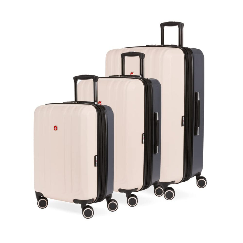 SwissGear Duet Expandable Luggage Set, 3 - Piece Hardside Luggage Set with Spinner Wheels