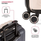 SwissGear Duet Expandable Luggage Set, 3 - Piece Hardside Luggage Set with Spinner Wheels