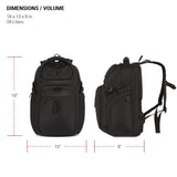 SwissGear Endure ScanSmart 17" Laptop Backpack – Reflective Tech Backpack with ScanSmart Compartment – Multiple Organizer Pockets – Black