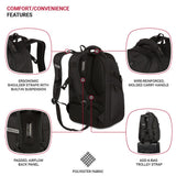 SwissGear Endure ScanSmart 17" Laptop Backpack – Reflective Tech Backpack with ScanSmart Compartment – Multiple Organizer Pockets – Black