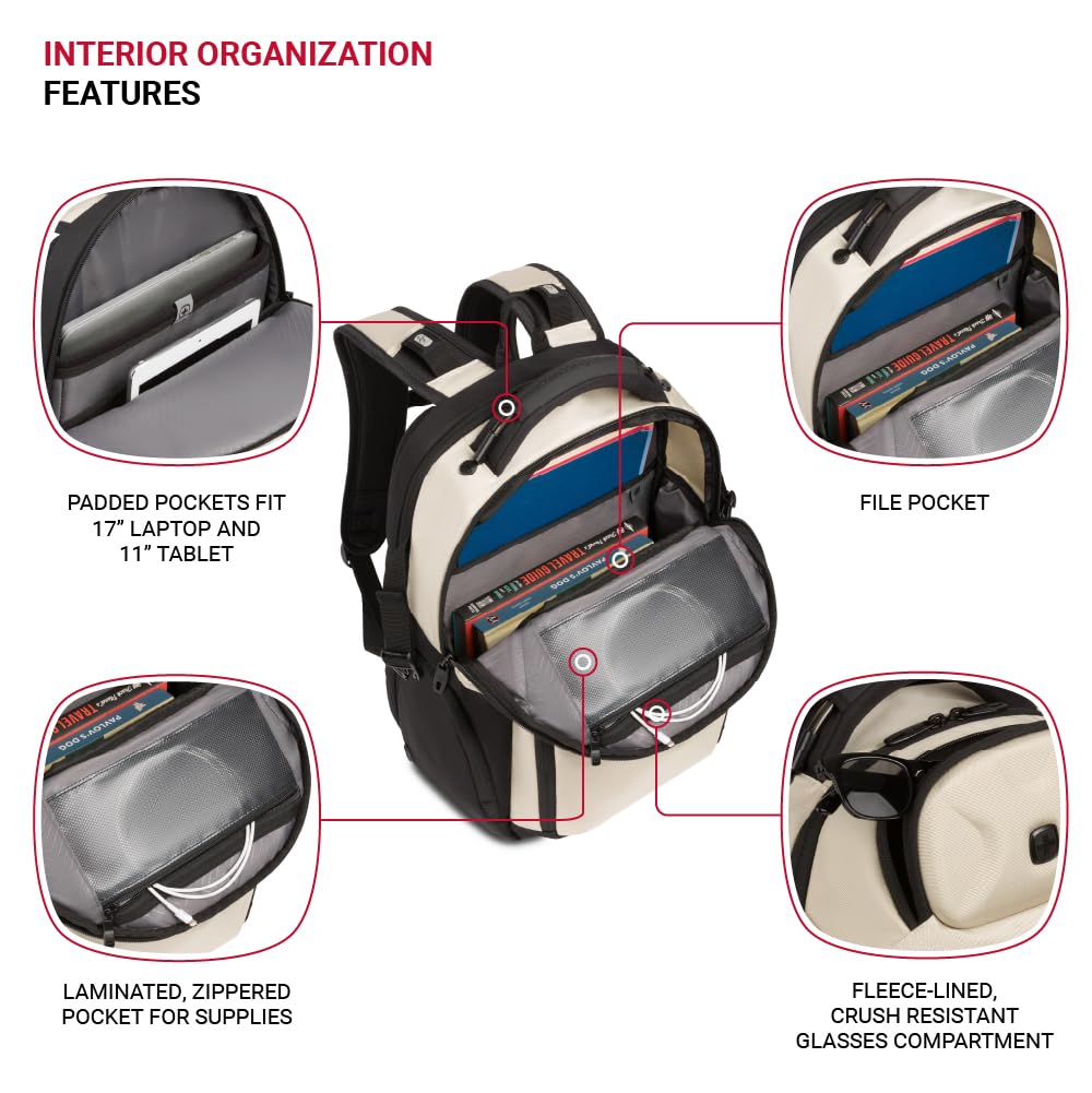 SwissGear Endure ScanSmart Laptop Backpack – TSA Approved Tech Backpac ...