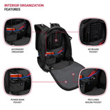 SwissGear Gamer Elite eSports Laptop Backpack, TSA Friendly Laptop Bag with USB Charger Port, Fits Gaming Headset and Keyboard, Blue/Black