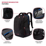 SwissGear Gaming Laptop Backpack with Charger Port (USB), Blue/Black