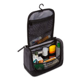 SwissGear Getaway Toiletry Bag, Hanging Premium Men’s and Women’s Large Travel Dopp Kit, Travel Organizer for Bathroom, Gym, and Shower Toiletries, Grey Heather