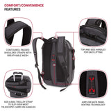 SwissGear Hybrid Travel Laptop Backpack, Heather Grey, 18 - Inch