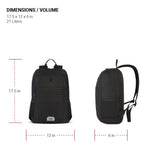 SwissGear Intro Laptop Backpack, Black, 17.5"x12"x6"