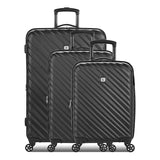 SwissGear Lightweight Expandable Spinner, Black Wave, 3 - Piece Set