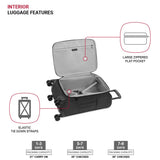 SwissGear Opulence Softside Expandable Luggage Black – 3 - Piece Suitcase Set with Spinner Wheels (21/25/29) – Ideal for 2 - 3 Week Trips