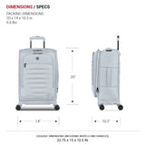 SwissGear Opulence Softside Expandable Luggage Light Blue – 3 - Piece Suitcase Set with Spinner Wheels (21/25/29) – Ideal for 2 - 3 Week Trips