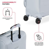 SwissGear Opulence Softside Expandable Luggage Light Blue – 3 - Piece Suitcase Set with Spinner Wheels (21/25/29) – Ideal for 2 - 3 Week Trips