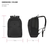 SwissGear Orientation Laptop Backpack, Black, 17"x12"x7"