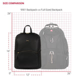 SwissGear Serenity Luxe Women's Laptop Backpack, Laptop Bag Fits Most 13 - Inch Laptops, Black, 16 Inches