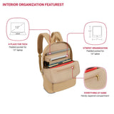 SwissGear Serenity Luxe Women's Laptop Backpack, Laptop Bag Fits Most 13 - Inch Laptops, Taupe, 16 Inches