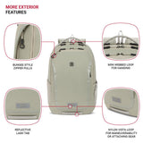SwissGear Shield Laptop Backpack, Sage Gray, 18.5"x12"x6"