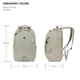 SwissGear Shield Laptop Backpack, Sage Gray, 18.5"x12"x6"