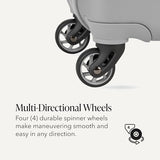 SWISSGEAR Signature Hardside Expandable Carry-On Spinner Luggage, ABS Construction, TSA-Friendly Lock, and Built-In Cupholder, Grey, 19-Inch