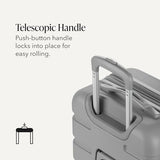 SWISSGEAR Signature Hardside Expandable Carry-On Spinner Luggage, ABS Construction, TSA-Friendly Lock, and Built-In Cupholder, Grey, 19-Inch