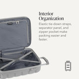 SWISSGEAR Signature Hardside Expandable Carry-On Spinner Luggage, ABS Construction, TSA-Friendly Lock, and Built-In Cupholder, Grey, 19-Inch