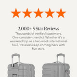 SWISSGEAR Signature Hardside Expandable Carry-On Spinner Luggage, ABS Construction, TSA-Friendly Lock, and Built-In Cupholder, Grey, 19-Inch