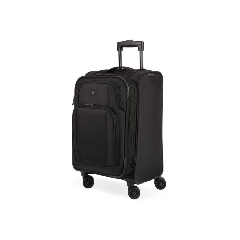 SwissGear Sion II Softside Expandable Luggage with Spinner Wheels, Black, Carry - On 20 - Inch
