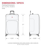 SwissGear Sion Softside Expandable Luggage – Carry - On Suitcase with 360 Degree Wheels & Retractable Handle – 21 Inch, Perfect for 1 - 3 Night Trips – Merlot
