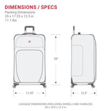 SwissGear Sion Softside Expandable Luggage – Large Checked Suitcase with 360 Degree Wheels & Retractable Handle – 29 Inch, Perfect for 7 - 9 Night Trips – Blue
