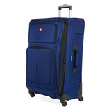 SwissGear Sion Softside Expandable Luggage – Large Checked Suitcase with 360 Degree Wheels & Retractable Handle – 29 Inch, Perfect for 7-9 Night Trips – Blue