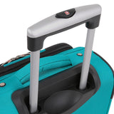 SwissGear Sion Softside Expandable Luggage – Large Checked Suitcase with 360 Degree Wheels & Retractable Handle – 29 Inch, Perfect for 7 - 9 Night Trips – Teal
