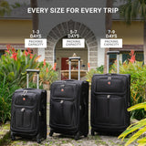 SWISSGEAR Sion Softside Expandable Spinner Luggage Durable Lightweight Travel Suitcase, Burgundy, Checked - Large 29 - Inch